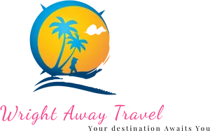 Tropical Travel Logo Design PNG
