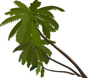 Tropical Tree Digital Artwork PNG image