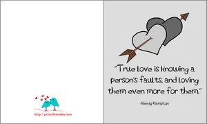 True Love Faults Quote Graphic PNG image