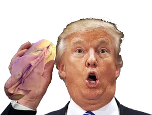 Trump_ Holding_ Taco_ Bowl PNG image