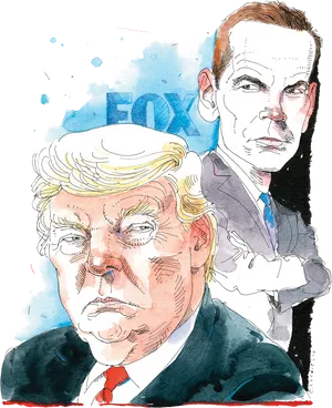 Trumpand Fox News Caricature PNG image