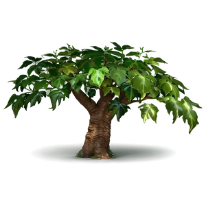 Trunk With Plants PNG Iiq