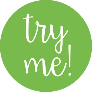 Try Me Button Graphic PNG image