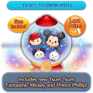 Tsum Tsum Fantasmic Mickey Prince Phillip Promotion PNG image