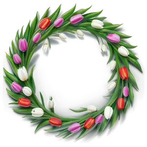 Tulip Flower Circle PNG 06252024 PNG