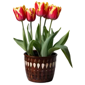 Tulip In Pot Png Mpl52 PNG image