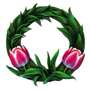 Tulip Wreath Png 05212024 PNG image