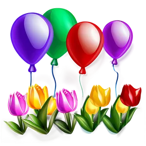 Tulips And Balloons Png 38 PNG image