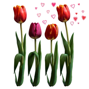 Tulips And Hearts Png Vih24 PNG image