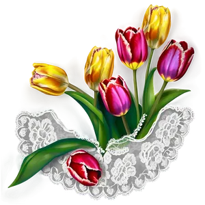 Tulips And Lace Png Aan PNG image