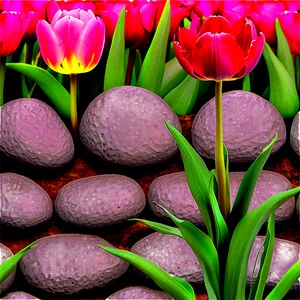 Tulips And Stones Png Ydf60 PNG image