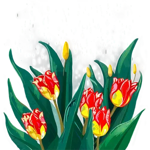 Tulips In The Rain Png Qlu PNG image