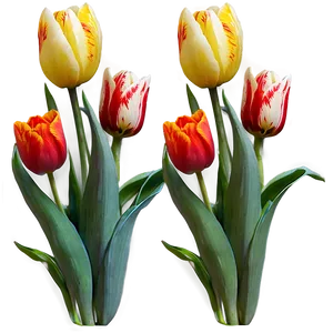 Tulips On White Background Png Naa PNG image