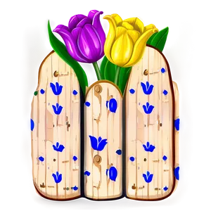 Tulips On Wood Png Gha PNG image
