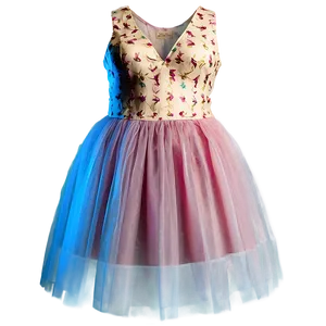 Tulle Skirt Dress PNG Tay21