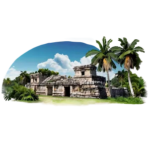 Tulum Ruins Mexico Png Pro PNG image