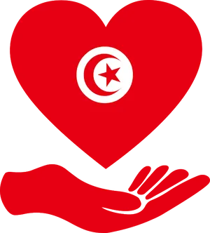 Tunisian Loveand Support PNG image