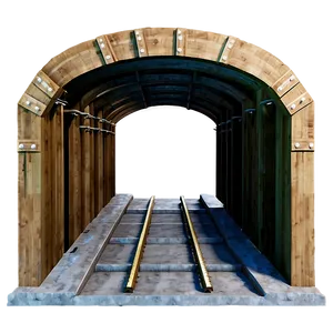 Tunnel With Wooden Beams PNG Okq56 PNG