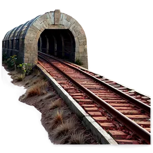 Tunnels And Railroad Tracks PNG Qcj32