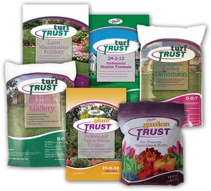 Turf Trust Fertilizer Products Collection PNG image