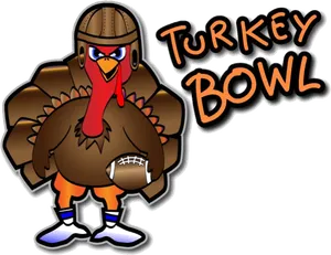 Turkey Bowl Cartoon Mascot PNG image