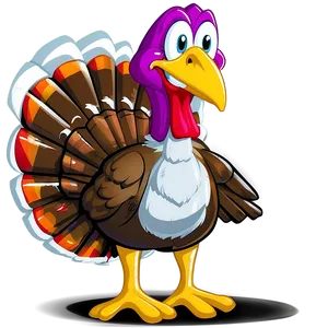 Turkey Cartoon For Thanksgiving Png Lll PNG image