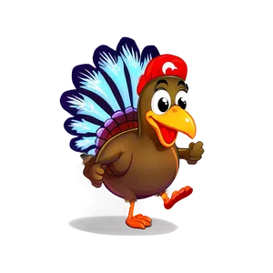 Turkey Cartoon Running Png 06272024 PNG image