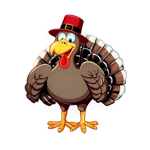 Turkey Cartoon With Hat Png 68 PNG image