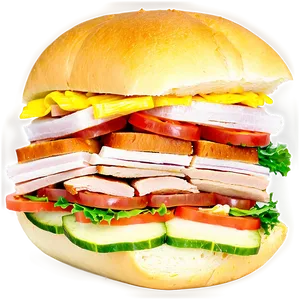 Turkey Sub Sandwich Png 06272024 PNG image