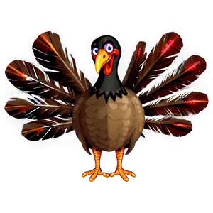 Turkey With Feathers Png 05032024 PNG image