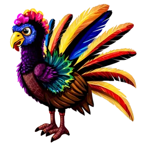 Turkey With Feathers PNG 44