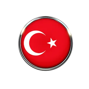 Turkish Flag Button Design