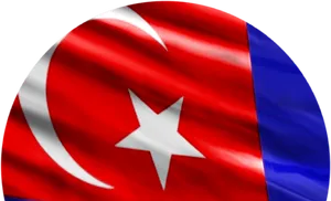 Turkish Flag Closeup Waving PNG image