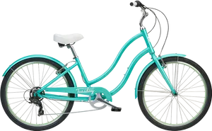 Turquoise Beach Cruiser Bike PNG image