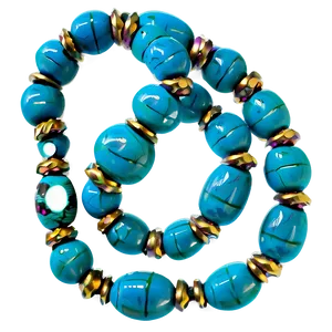 Turquoise Beads PNG 17