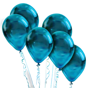 Turquoise Blue Balloons PNG 6
