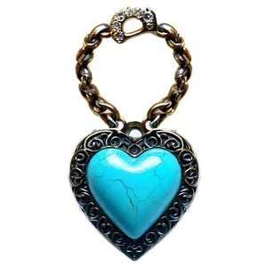 Turquoise Blue Heart PNG 06272024