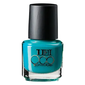 Turquoise Nail Polish Bottle PNG 06292024