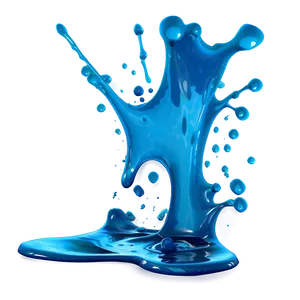 Turquoise Paint Splash PNG 05242024