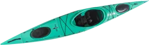 Turquoise Seakayak Top View PNG