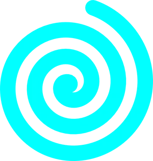 Turquoise Spiral Graphic PNG image