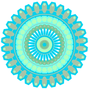 Turquoise Teal Mandala Art PNG image