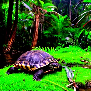 Turtle In Rainforest Setting Png Kok80 PNG image