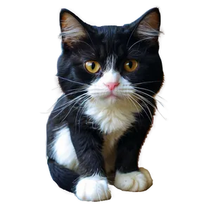 Tuxedo Cat With Yarn Png 96 PNG image