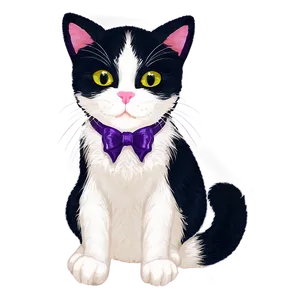 Tuxedo Cat With Yarn Png Pxu PNG image