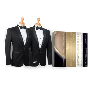 Tuxedo With Satin Lapels PNG 24
