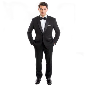 Tuxedo With Satin Lapels PNG Cqt