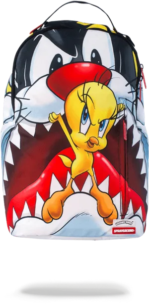Tweety Backpack Design PNG