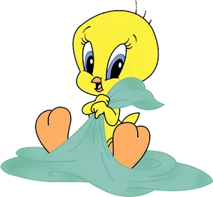 Tweety Bird Cute Pose PNG image