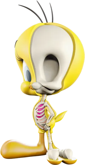 Tweety Bird Skeleton Reveal PNG image